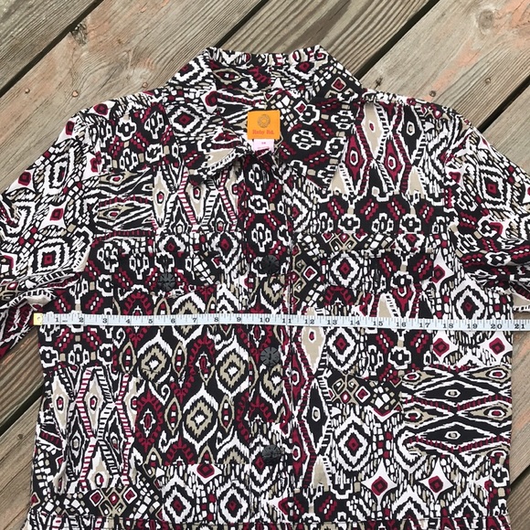 Colorful Ruby Rd loose jacket 14 - Picture 7 of 9